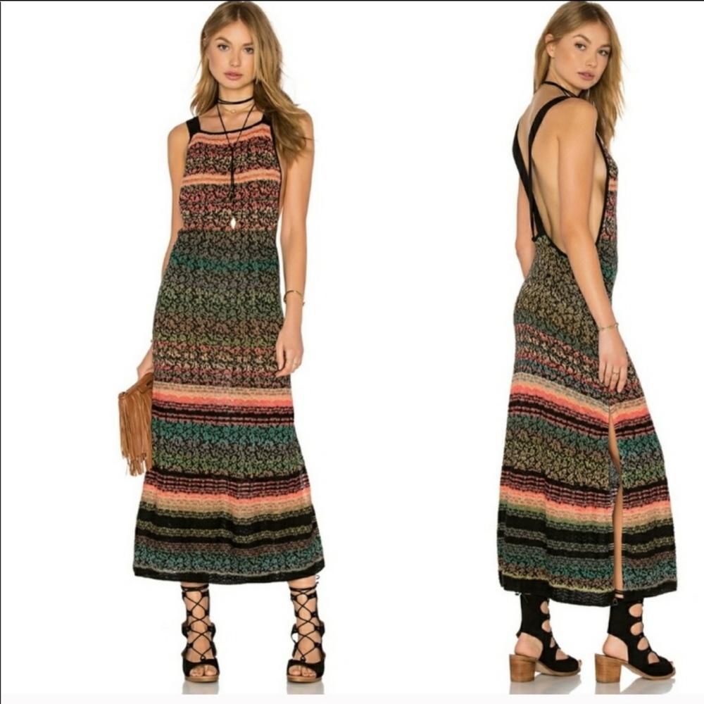 Free People | NWOT Knit Maxi Dress - Multi color, Size Small